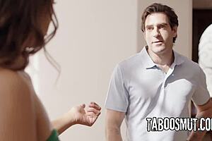 Repairman pounds cheating wife Bella Rolland hard