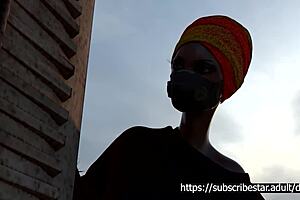 Scarlet's huge cock thrills Anna's sexy ass