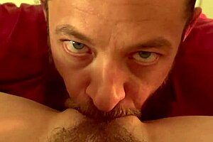 Brad Newman teaches dripping pussy eating techniques bareback