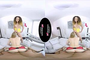 guy hires two sexy shemales to pound him senseless