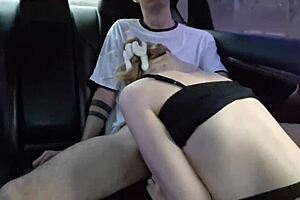 A blonde's stunning tits bounce in wild monster cock fuck