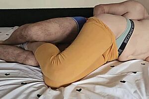 i shared the bed with him and ended up riding bareback creampie style