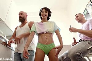 VERONICA LEAL AND ANNA DE VILLE GO WILD IN AHB018 BACKSTAGE BANGING!