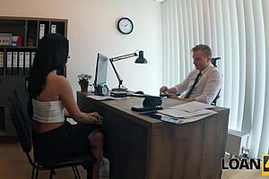 Wet Czech Babe Gets Pussy Drenched and Cum Covered on Office Desk