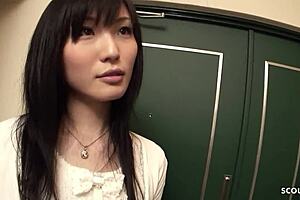 petite teen neighbor seduces old man for first cock suck and swallow