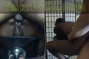 Ghetto Girl Barstool Anal Orgasm Dripping Pussy