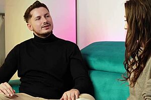 Skinny housewife caught teasing neighbors goes all submissive way