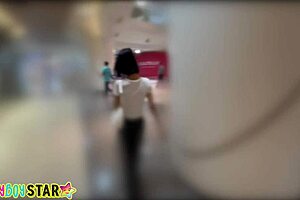 slender petite asian ladyboy picked up at mall for deep anal cock sucking