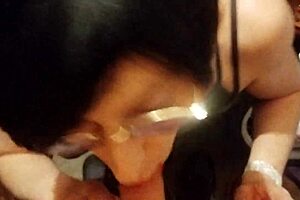 Polish transsexual whore gives free basement blowjob eagerly