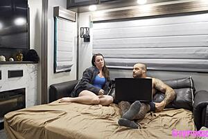 chat roulette surprise step-brother claims virginity with dirty creampie domination 😈