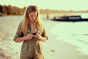 Charlie Forde and hot lesbians licking wet pussies on the beach, orgasms everywhere! 🔥👅💦