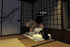 slut dives into creampie action amid roblox tits pussy frenzy