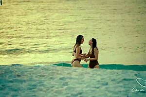 Charlie Forde and hot lesbians licking wet pussies on the beach, orgasms everywhere! 🔥👅💦