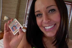 gracie glam hits 18 and dives straight into hardcore bed pounding action