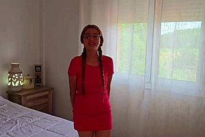 Girlfriend surprises with first time ass fuck, homemade petite redhead pov