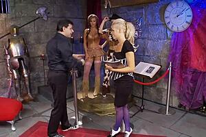 Lucky guy dives into wet orgy with big-titted european babes and milfs