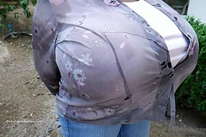 chelsea charms pops one button unleashing her massive fake tits