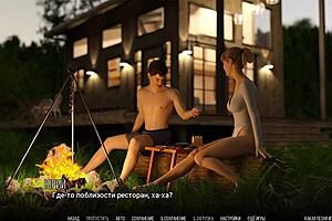 Girlfriend's hairy pussy rides monster cock game play!