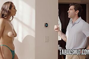 Repairman pounds cheating wife Bella Rolland hard