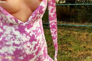 wife teases by stripping near busy hotel window