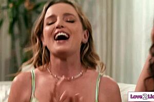 Blonde Lesbian With Small Tits Devours Milf Neighbor's Juicy Pussy!