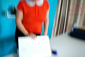 Horny Secretary Exposes Wet Pussy Under Desk Cam