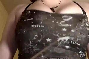 she teases huge tits begging your hot cum joi