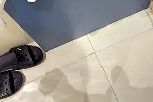 Horny Muscular Brazilian Bodybuilder Jerks Monster Cock in Shower