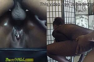 Ghetto Girl Barstool Anal Orgasm Dripping Pussy