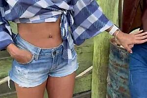 bbc bull barebacks busty brazilian hotwife anal creampie on farm