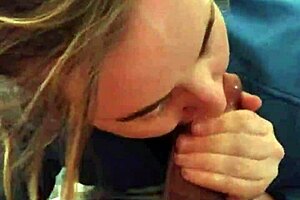 blonde gags on big black cock deepthroat choking till cum explosion