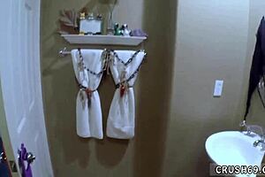 big tit milf strapon fucks hard on halloween with swallow fun 🎃💦