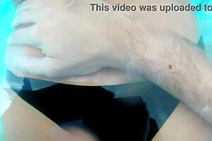 karina moans begging lucas and stud for poolside mmf threesome