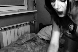 Skinny teen slut moans legs spread for daddy's tight pussy pounding