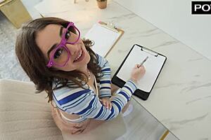 why study when college slut craves tutor's throbbing cock play?