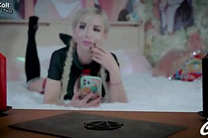 lesbian sluts stretch gaping asses and pussies with halloween toys