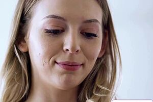 lesbian doctor devours teen 18+ pussy while milf watches in hospital