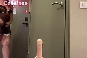 College girl pounds huge dildo ass triple creampie