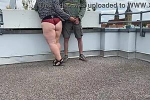 Chubby milf's hairy pussy gets wild on summer vacation 🌴💦