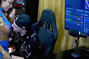 belinha baracho's steamy kiss and cock grab ignites wild podcast heat