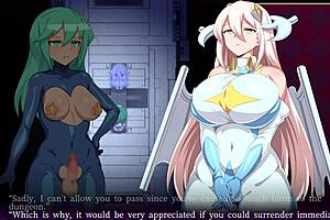 hey mage kanade, your futanari sex robot milks cum in dungeon handjob frenzy!