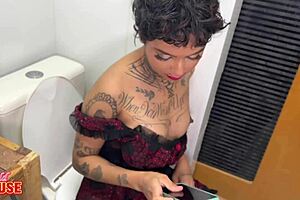 Young brunette loves fucking cuckold boyfriend and another guy