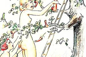 Vintage Erotic Drawings Feature Hairy Retro Beauties