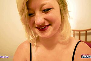 Curvy Blonde Faith Deepthroats Monster Cock Gets Pussy Stuffed Hard