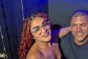 latina hotwife sucks old man's monster cock at gloryhole for cuckold humiliation