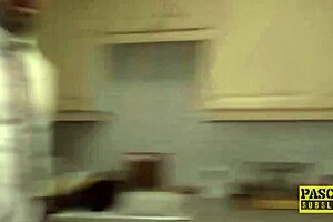 inked sub slut gets mouth banged hard and swallows every drop