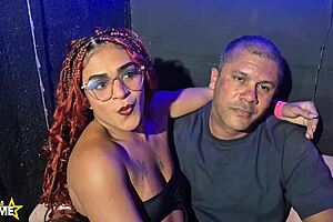 latina hotwife sucks old man's monster cock at gloryhole for cuckold humiliation