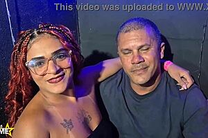 latina hotwife sucks old man's monster cock at gloryhole for cuckold humiliation