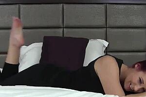 she watches him stroke and demands he eats every drop of nasty cum