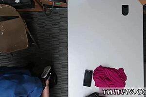 older guy catches petite 18+ girl stealing clothes and pounds her hard